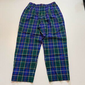 Vintage Pendleton Pant Trouser Tartan Plaid Wool High Waist Straight Leg Winter